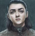 Porträt von Arya Stark lächelnd Spiel der Throne